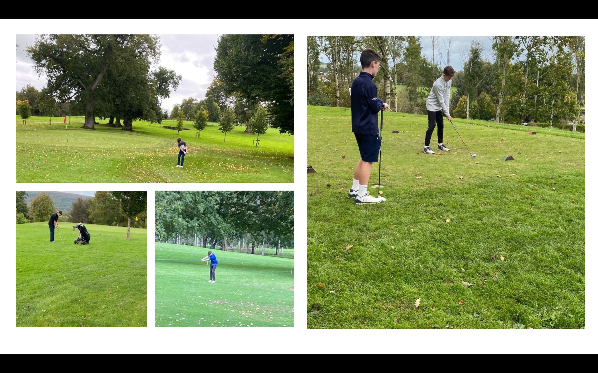 boys playing golf